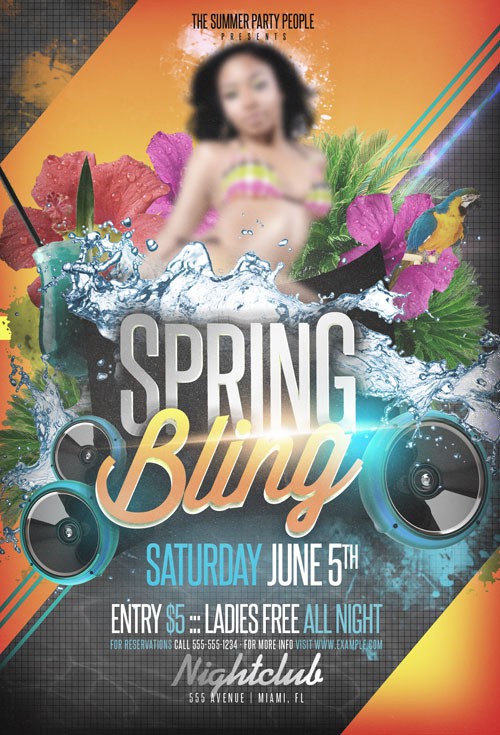 Flyer Template - Spring Bling 