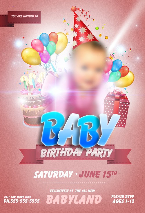 Flyer Template - Baby Birthday