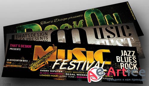 Live Band Flyer Bundle V3 + Facebook Cover