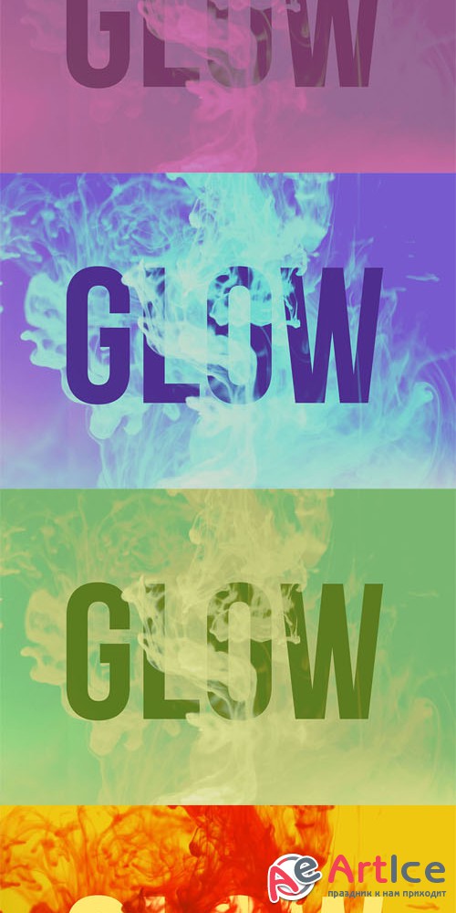 Glow Mock-Up PSD Template and JPG Photos