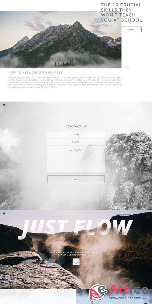 Clean PSD Website Template