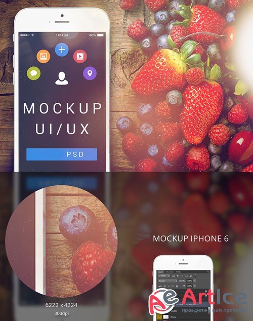 iPhone 6 Quality PSD Mock-Up Template