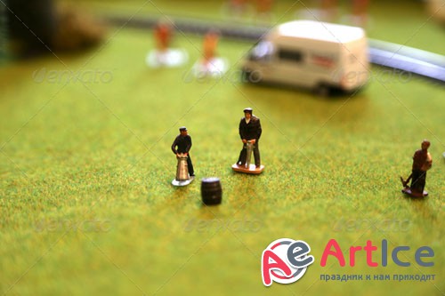 Model Railway Maintenance Men Drilling - Photodune 5555760