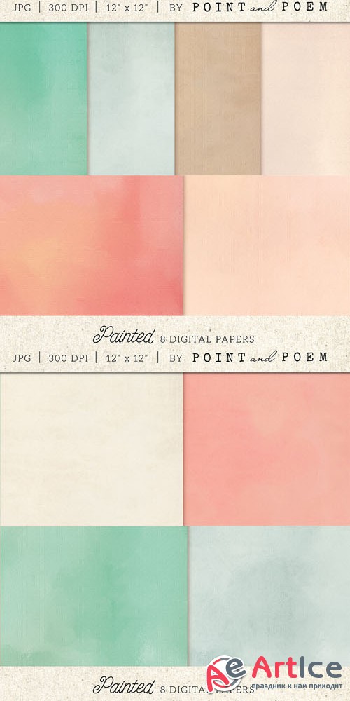 Textured digital paper - Painted - Creativemarket 179464