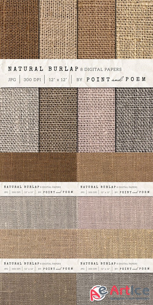 Creativemarket - Burlap Textured Digital Paper 142262