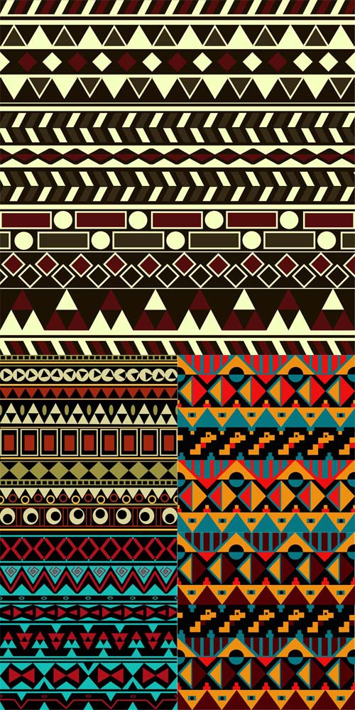 Vector Set - 5 Tribal Backgrounds