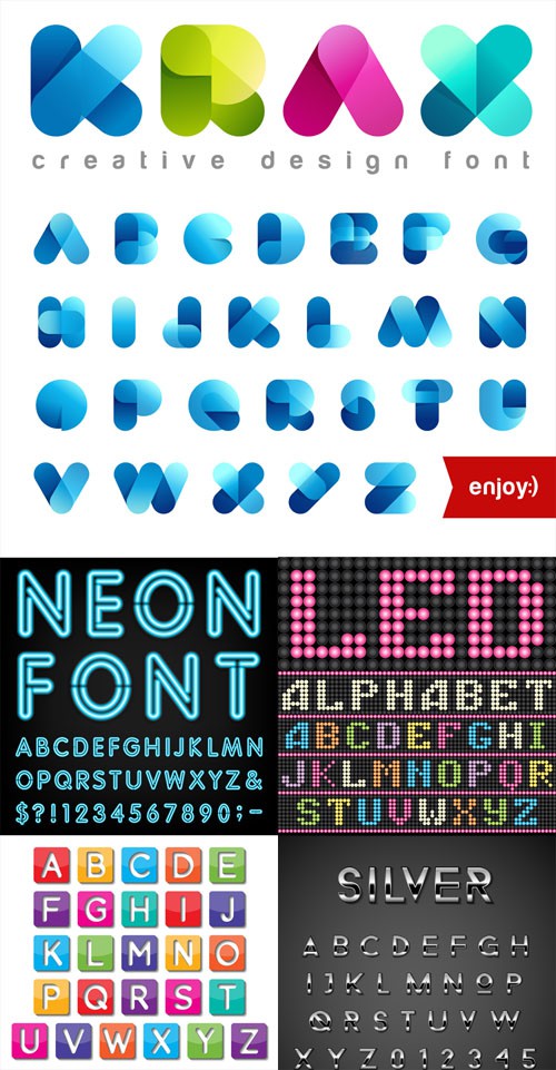 Vector Set - 5 Alphabet 