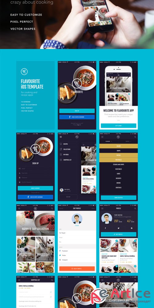 Creativemarket - Flavourite iOS Template 210498