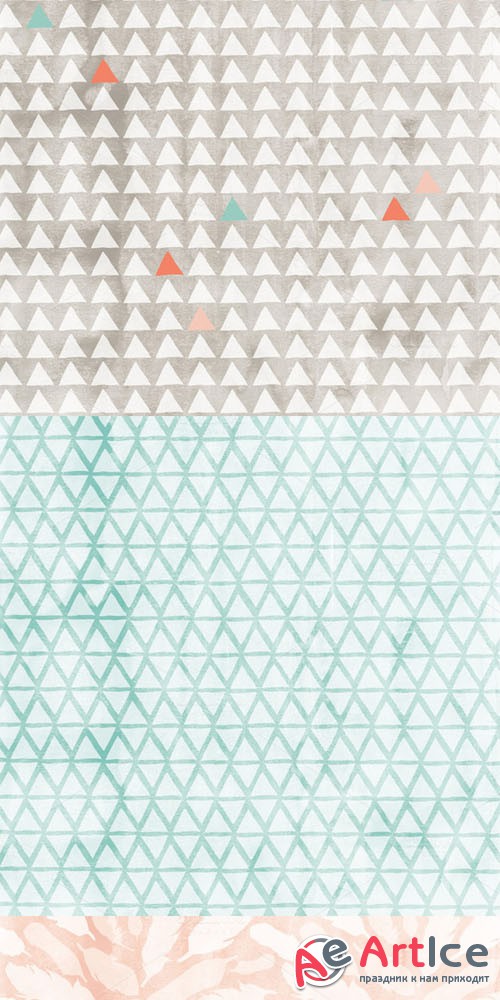 Creativemarket - Organic Geometry Watercolor Patterns 238326