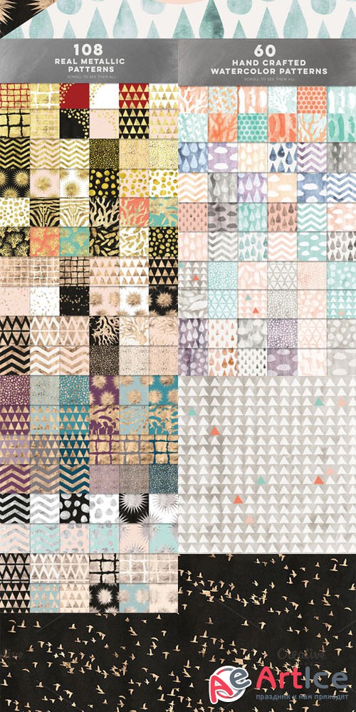 Creativemarket - 168 Subtly Textured Patterns Bundle 245836