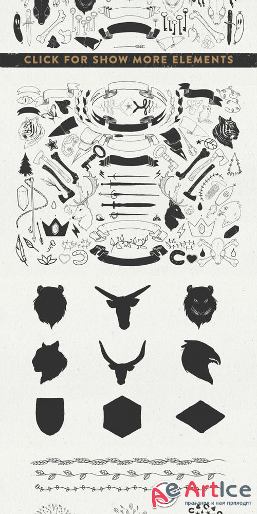 Sable Kit 2 - hand drawn collection - Creativemarket 88245