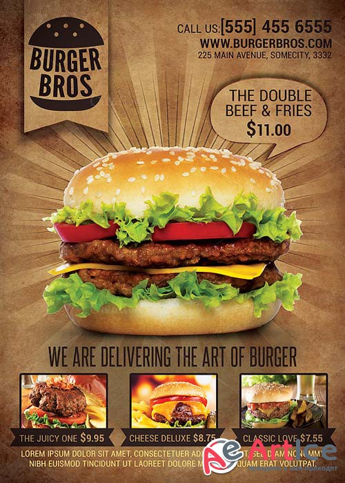 Burger Promotion Flyer Template