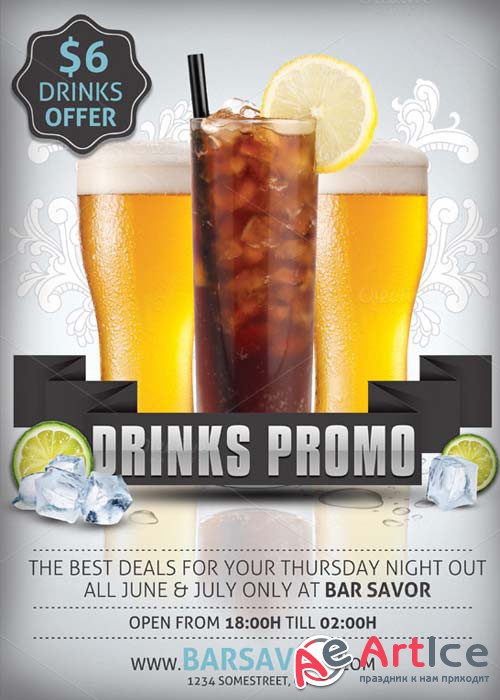 Drinks Promo Flyer Template