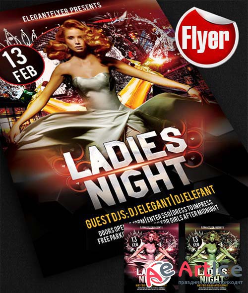 Ladies Night Flyer Template