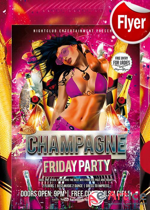 Shampagne Friday Party Flyer Template