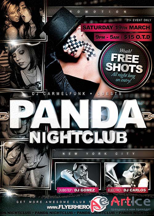 Panda Fresh Nightclub Flyer Template