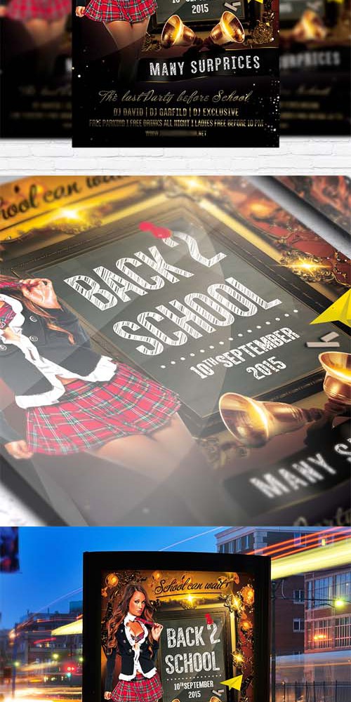 Flyer Template - Back to School vol 2 + Facebook Cover