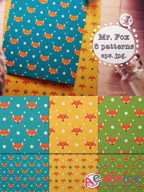 Mr. Fox Pattern - Creativemarket 141654