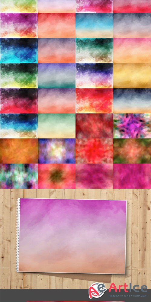 45 Watercolor Textures - Creativemarket 26481