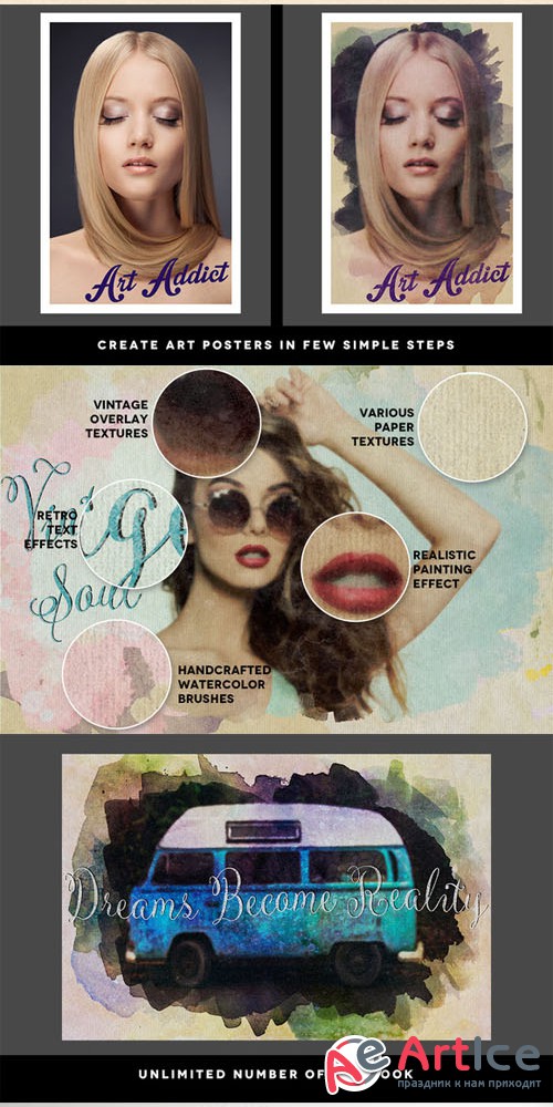 Art Poster Kit + Free Bonuses - Creativemarket 243163