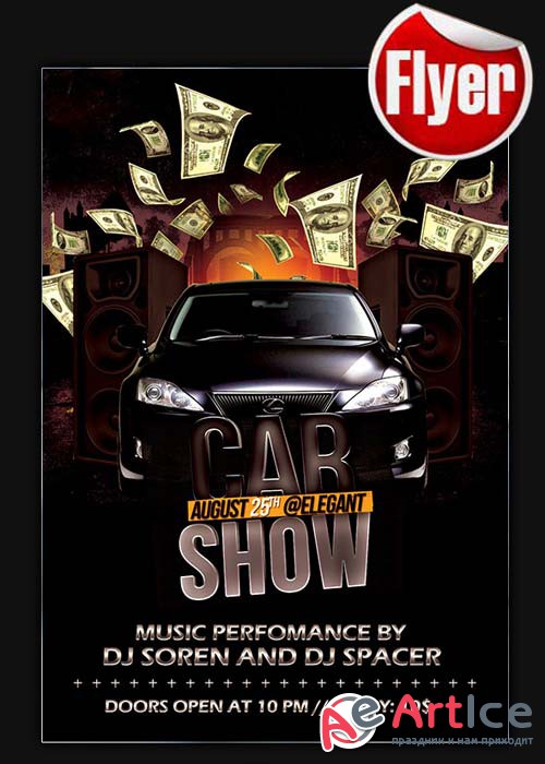 Car Show Flyer Template + Facebook Cover