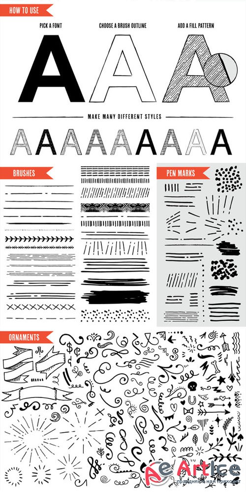 Make It Hand Drawn - Vector Kit - Creativemarket 160834