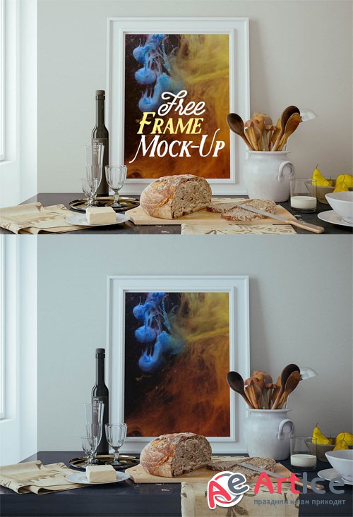 Kitchen Workspace Frame Mock-up