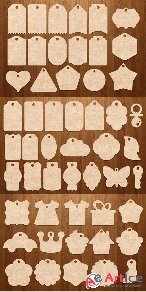 Creativemarket - 55 Tag Crafts Shapes 337524