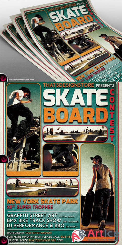 Creativemarket - Skating Competition Flyer Template 313802