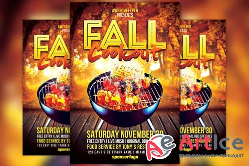 Creativemarket - Fall Cookout Flyer Template 313806