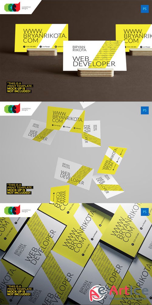 Web Developer - Business Card 71 - Creativemarket 314039