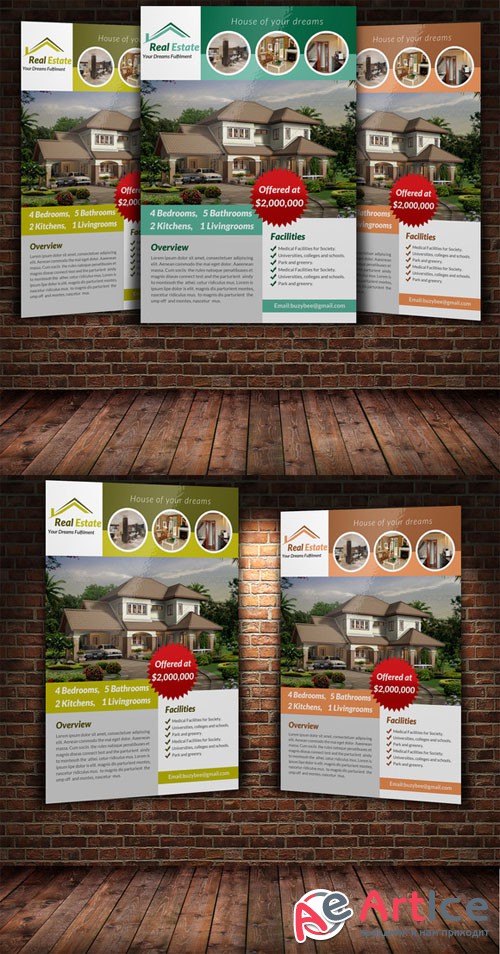 Creativemarket - Real Estate Flyer Template 222908