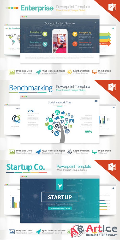 Creativemarket - Trend Powerpoint Bundle 153071