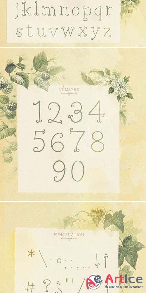 Creativemarket - Petit Jardin decorative display font 400518