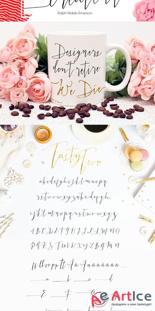 TastyTwo, Modern Script Typeface - Creativemarket 277806