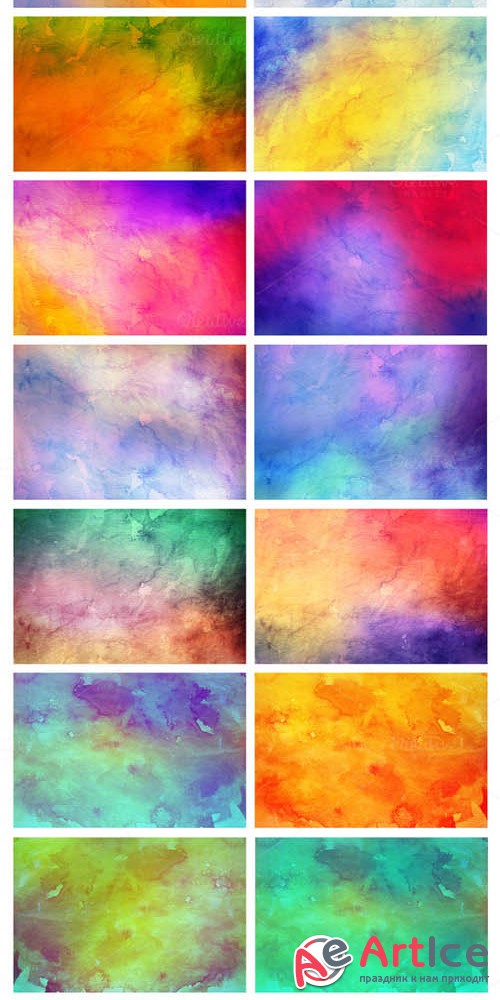 Creativemarket - 52 Watercolor Backgrounds 324748