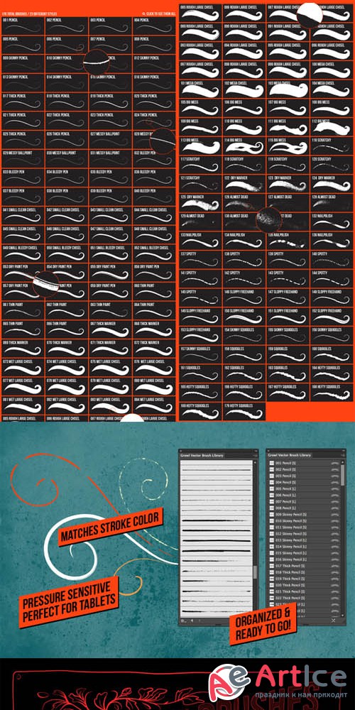 Creativemarket - Growl Vector Brushes 226084