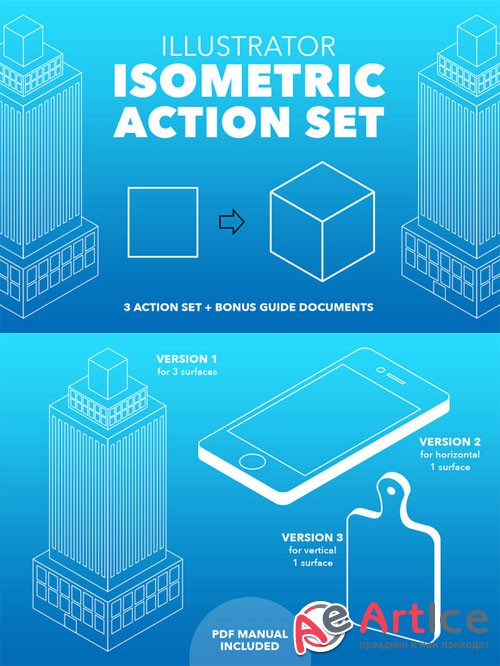 Creativemarket - Illustrator Isometric Action Set 416610