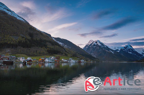 Fjord town 4k timelapse