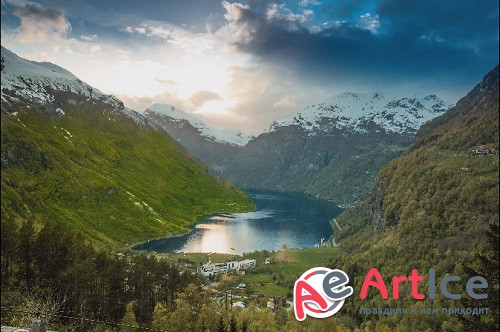 Geiranger fjord daytime 4k timelapse