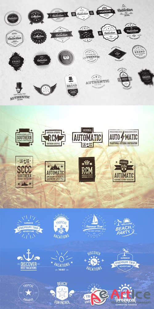 Creativemarket - All Vintage Badges Bundle 163237