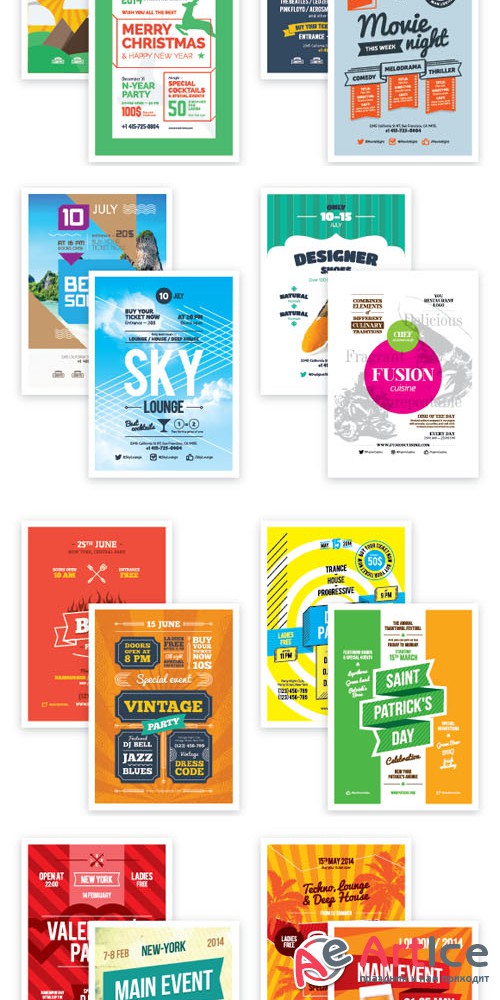 Event Poster Bundle + Freebie - Creativemarket 208076