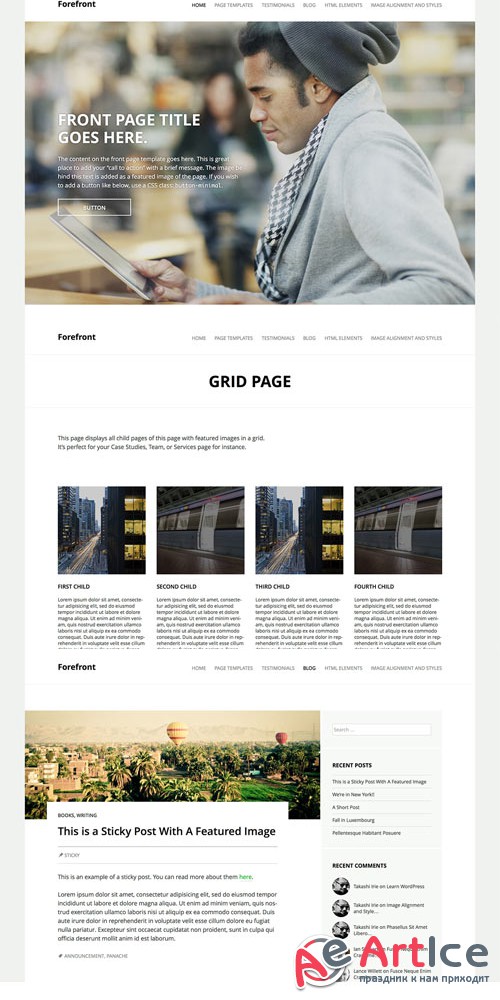 Forefront WordPress theme