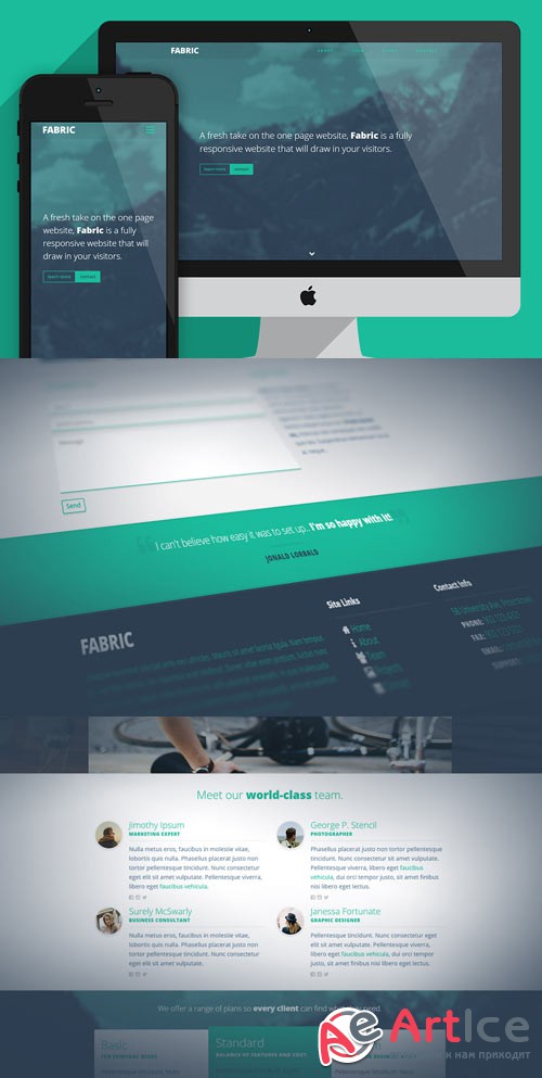 Fabric - One page website template