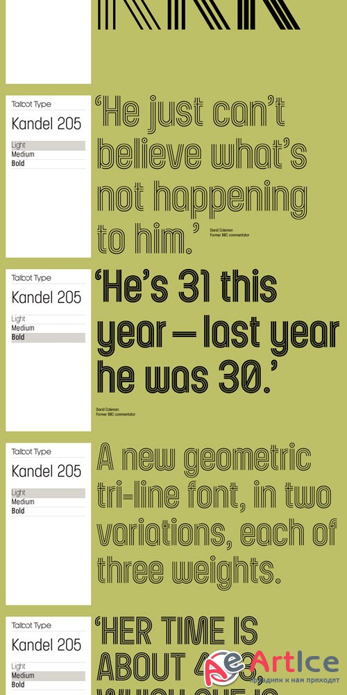 Kandel 205 Font Family - otf