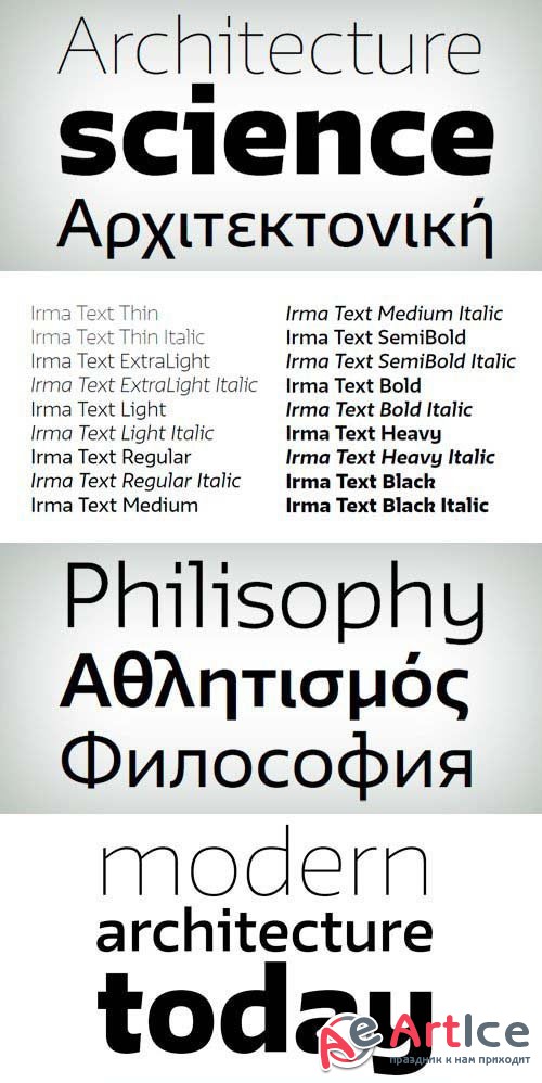 Irma Text Font Family - otf 