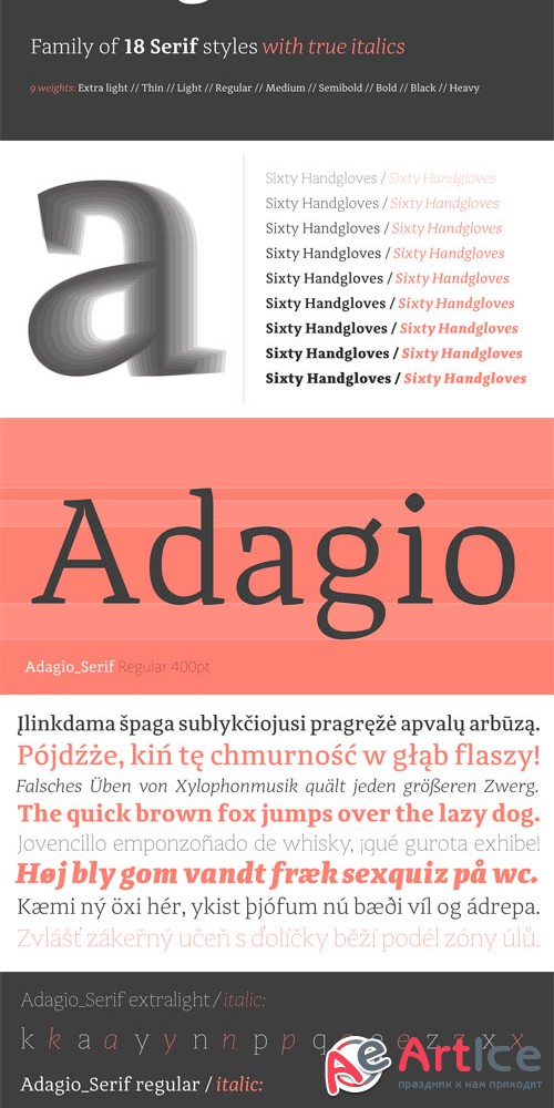 Adagio Serif Font Family- otf