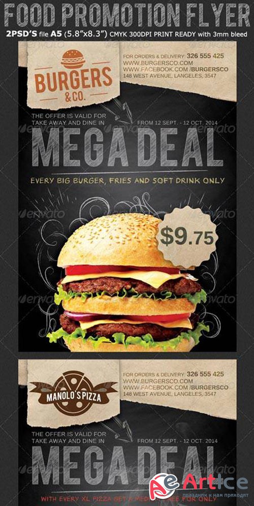 Restaurant Food Promotion Flyer Template 869007