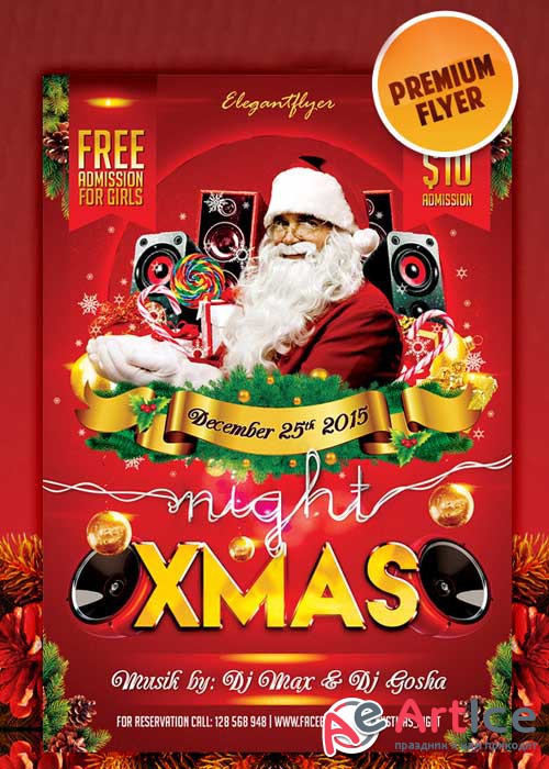 XMAS night flyer Template