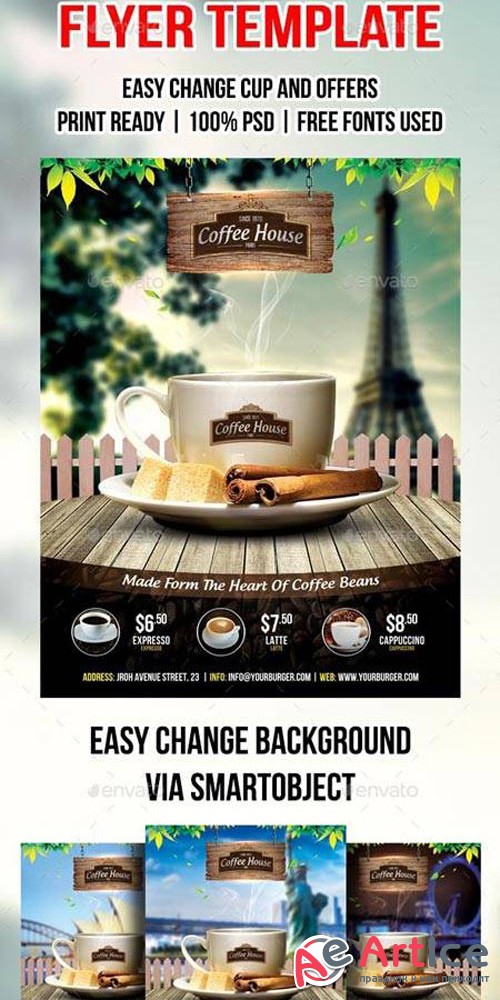 Coffee shop flyer 880152